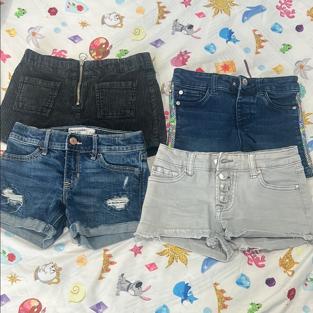 Stylish Denim and Corduroy Shorts Set